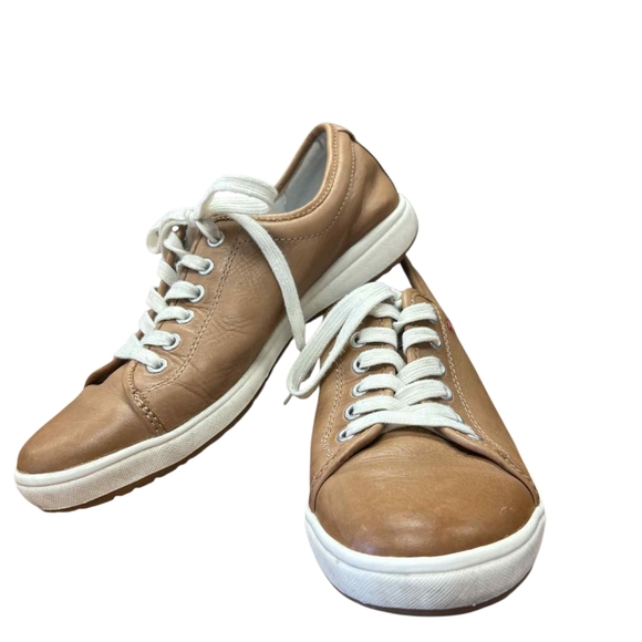 Josef Seibel Low Top Caramel-Coloured Leather Sneakers Size 37EUC - Picture 3 of 9
